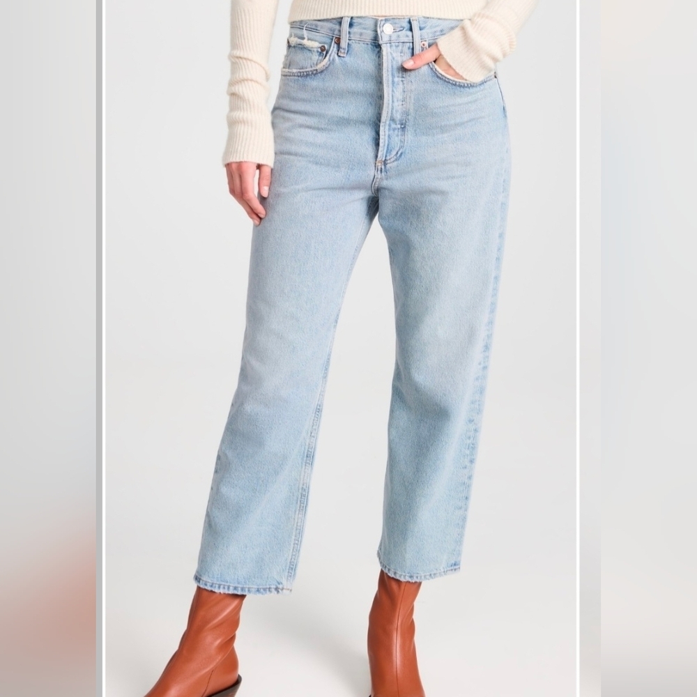 AGOLDE 90s Crop Mid Rise Straight Jeans